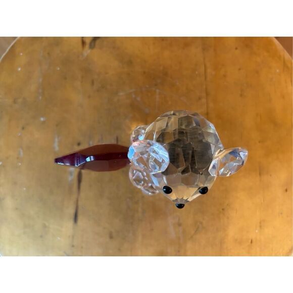 4" Crystal Bear with Ruby Red Heart (8632) - Picture 5 of 6